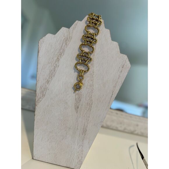 J. Crew Gold-Tone Chunky Chain Link Bracelet - Picture 2 of 4